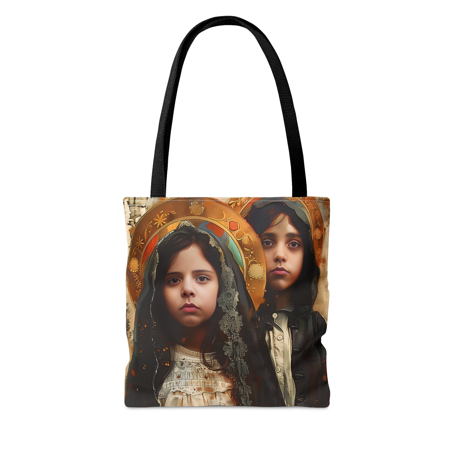 Saints Francisco and Jacinta Marto Tote Bag - Purse - Three sizes - Faith Art Bag - Catholic faith inspired carry-all purse - Double Sided