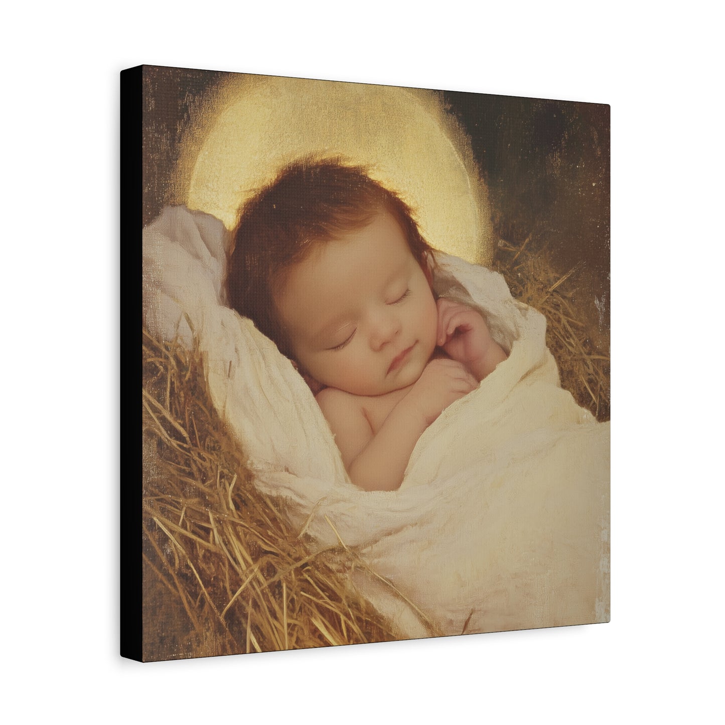 Jesus, the Newborn Light of the World - Gallery Wrapped Canvas - Print - Religious Art for your Home - Catholic Art Print