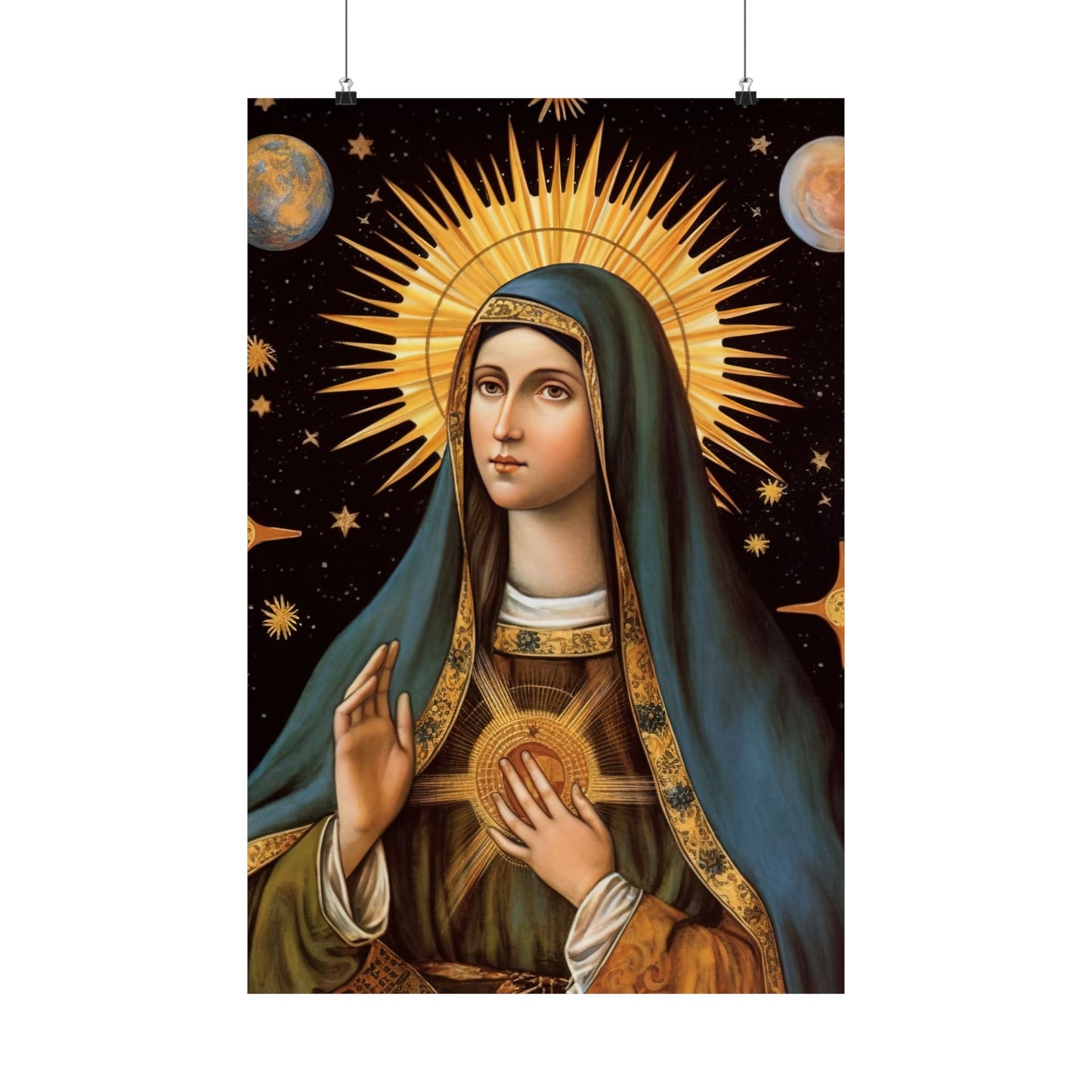 Saint Clare of Assisi - Sanctified Souls Print - Multiple Sizes - Premium Matte Vertical Posters