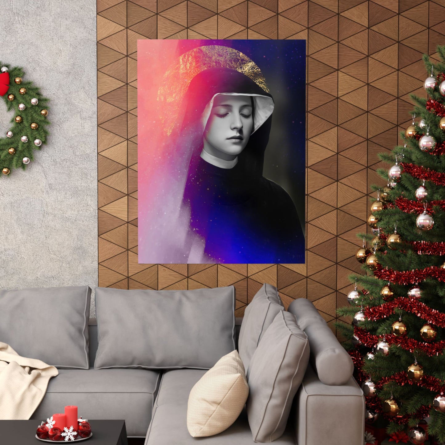 Saint Faustina Kowalska Poster Print - Sanctified Souls Print - Multiple Sizes - Premium Posters - Catholic Art for your home