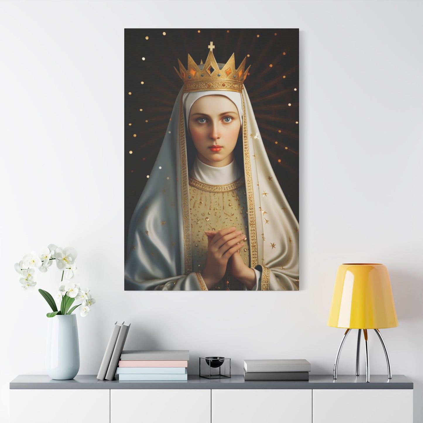 Saint Kinga of Poland Canvas Print - Multiple Sizes - Catholic Home art - Museum Wrapped Canvas - Sanctified Souls Print