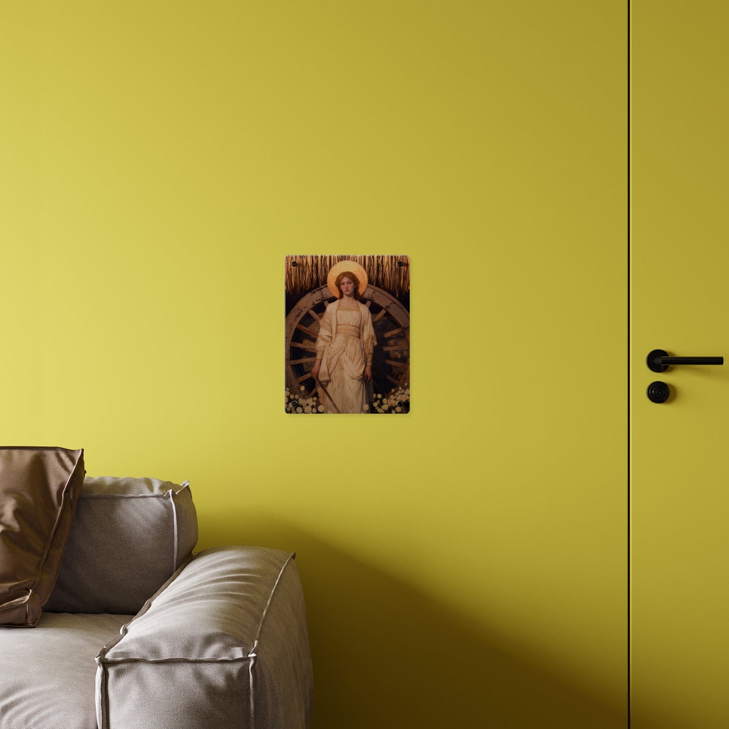 Saint Catherine of Alexandria Wall Art Panel - Ready to Hang Acrylic Print - Catholic Saint Art - Patron Saint Print - No Frame needed