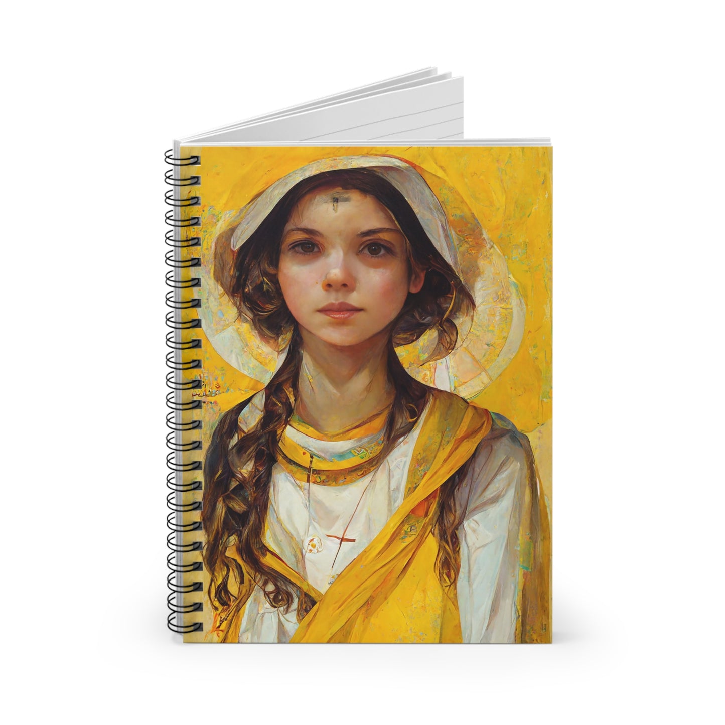 Saint Agatha Journal - Sanctified Souls Art - Religious Based Notebook - Spiral Notebook - Ruled Line