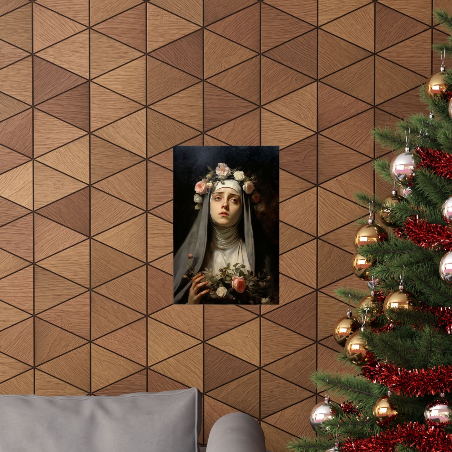 Saint Rose of Lima - Sanctified Souls Print - Multiple Sizes - Premium Matte Vertical Posters - Patron Saint of Florists
