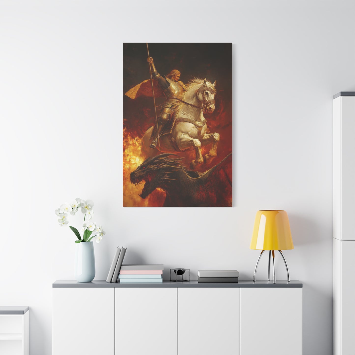 Saint George -  Museum Wrapped Canvas - Sanctified Souls Print - Religious Art for your Home - Catholic Patron Saint Art