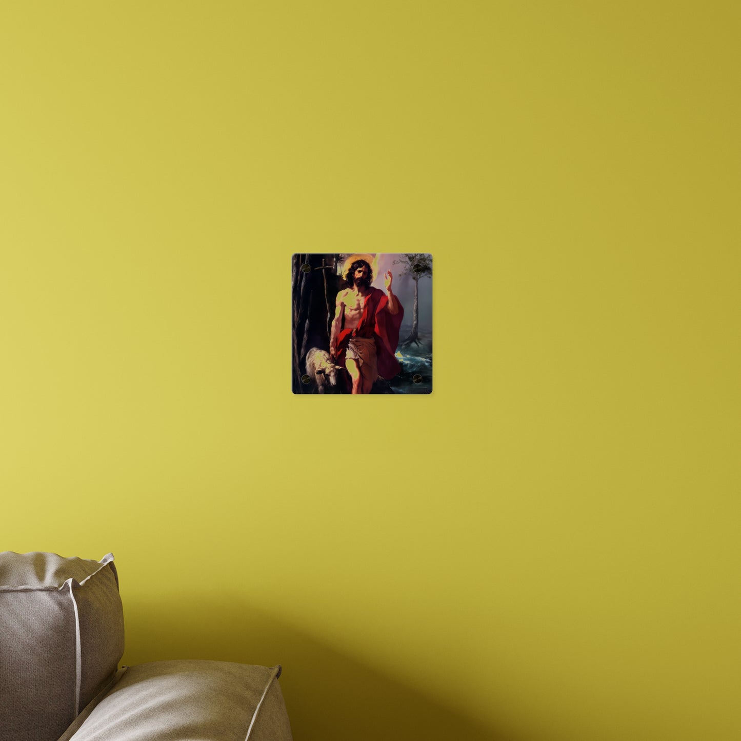 Saint John the Baptist  Wall Art Panel - Ready to Hang Acrylic Print - Catholic Saint Art - Patron Saint Print - No Frame needed