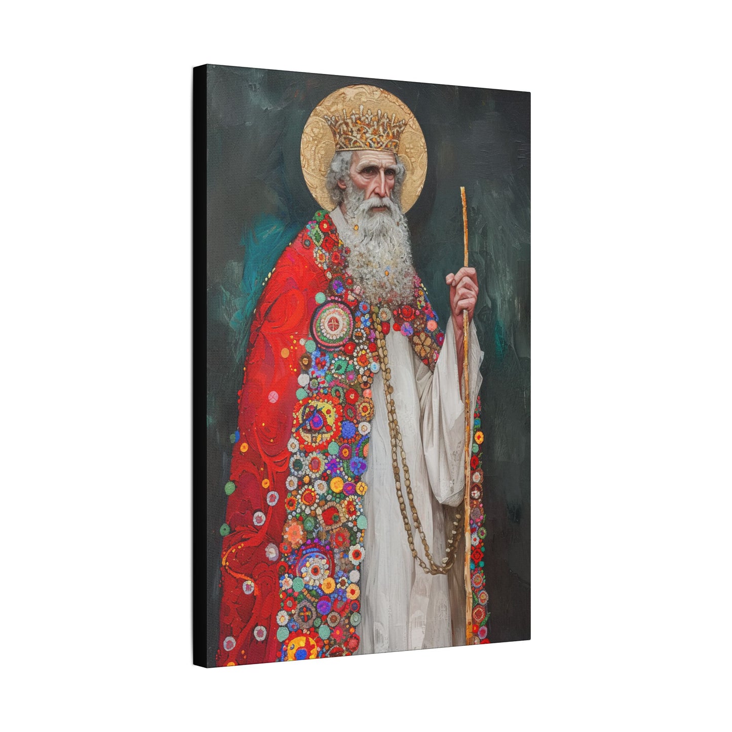 Saint Richard the Pilgrim / Richard of Wessex - Museum Wrapped Canvas - Sanctified Souls Print - Religious Art for your Home