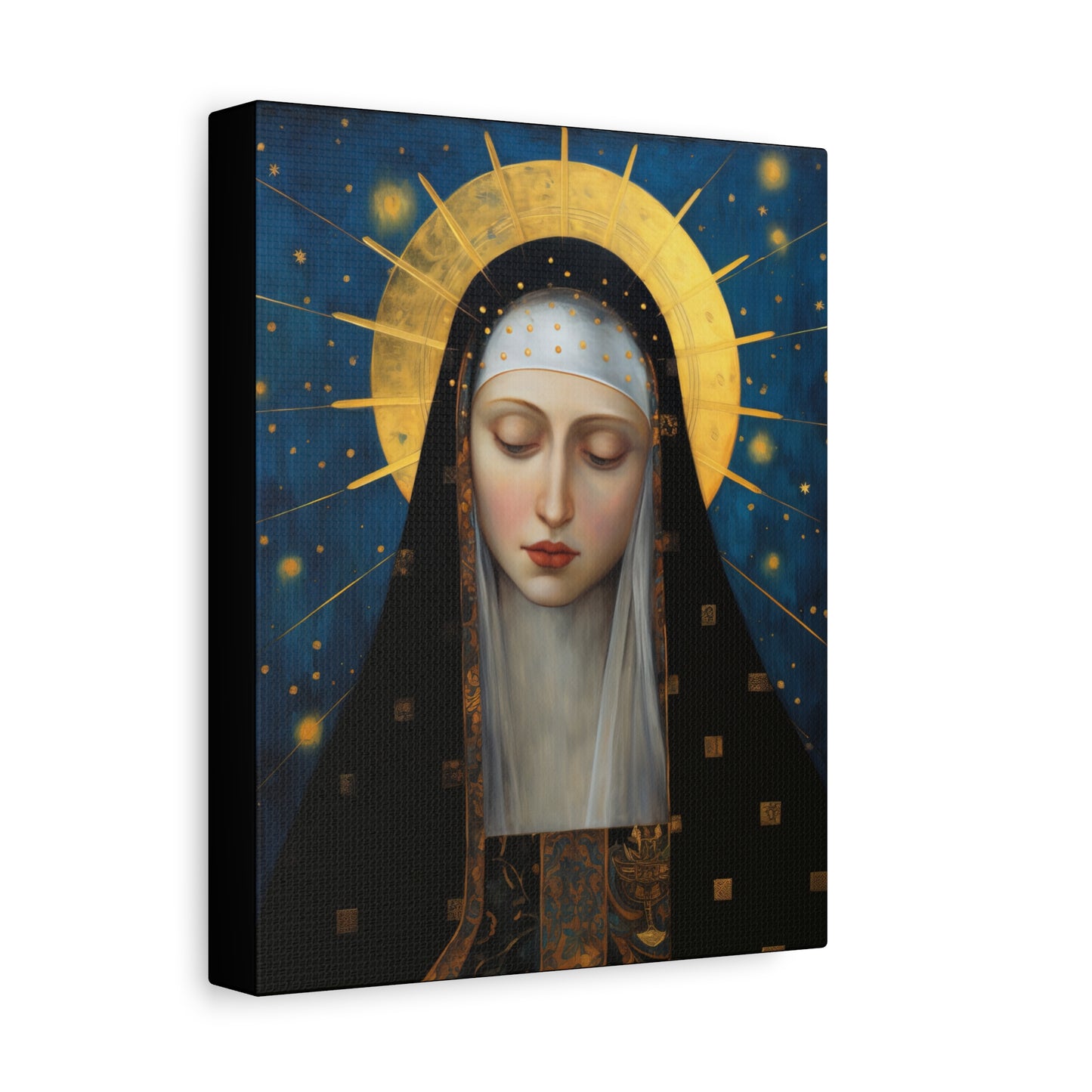 Saint Brigid of Sweden Canvas Print - Multiple Sizes - Catholic Home art - Museum Wrapped Canvas - Sanctified Souls Print