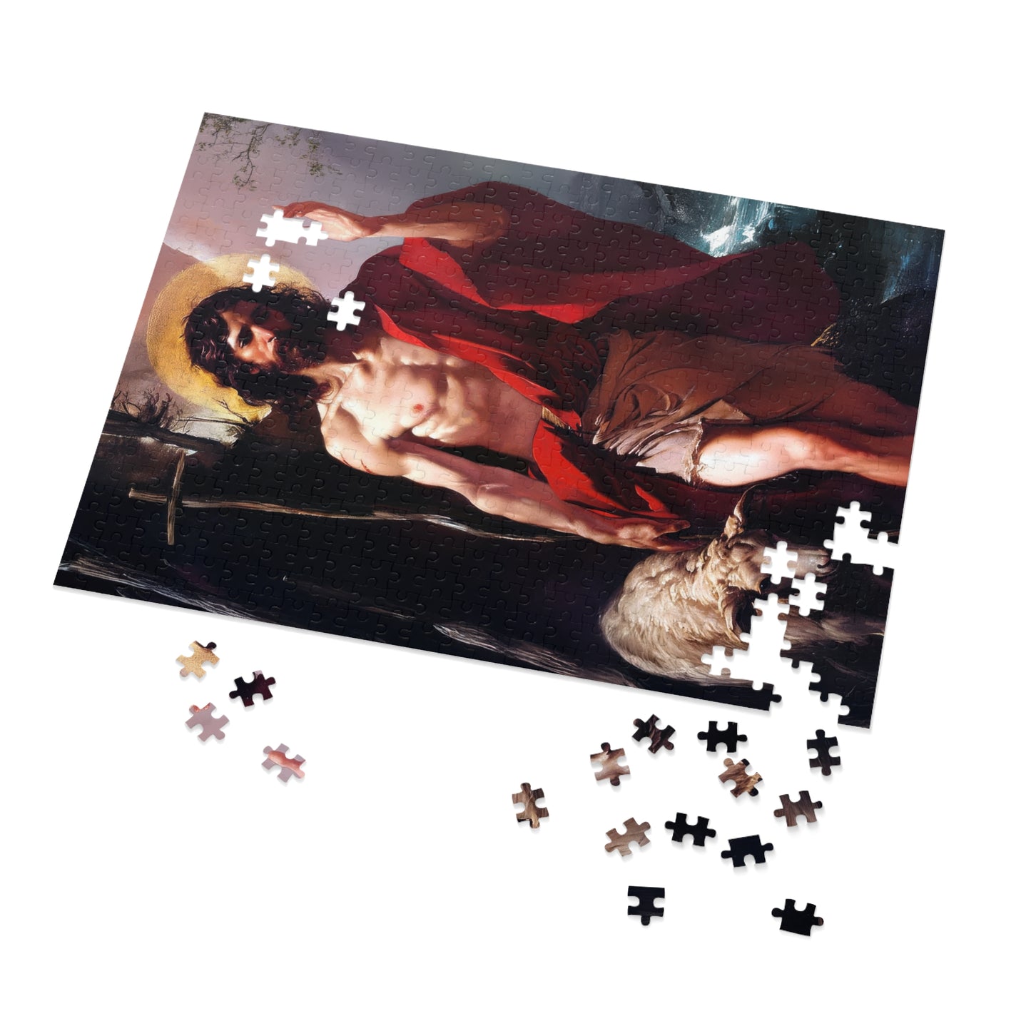 Saint John the Baptist  - Puzzle and Keepsake Tin - Religious Jigsaw Puzzle (30, 110, 252, 500,1000) - Gift for Catholic Families