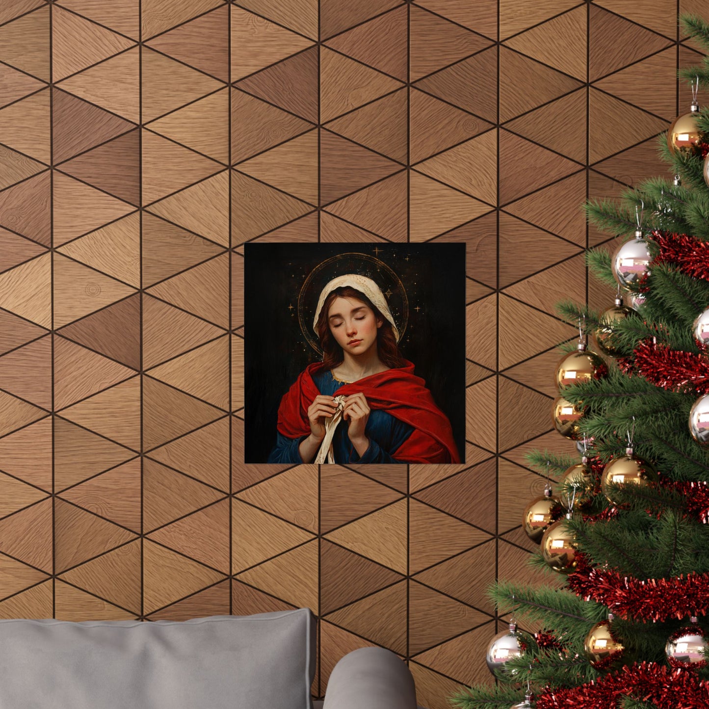 Mary Undoer of Knots - Mother Mary  - Untier of Knots - Marian Art - Sanctified Souls Print - Multiple Sizes - Premium Vertical Posters