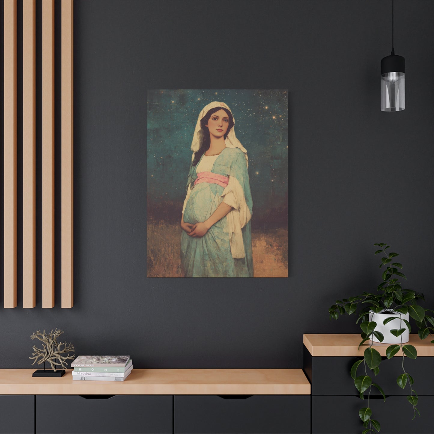 Our Lady of 'O' - Our Lady of Expectation - Mother Mary - Marian Art - Gallery Wrapped Canvas - Print - Catholic Art Print