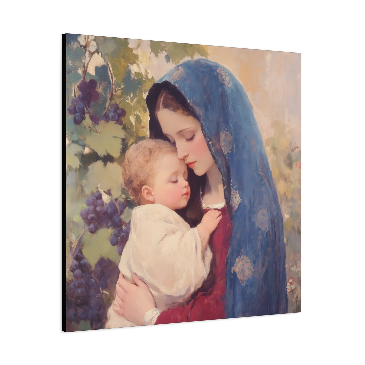 Our Lady of the Grapes / Out Lady of the Harvest - Gallery Wrapped Canvas - Print - Religious Art for your Home - Catholic Art