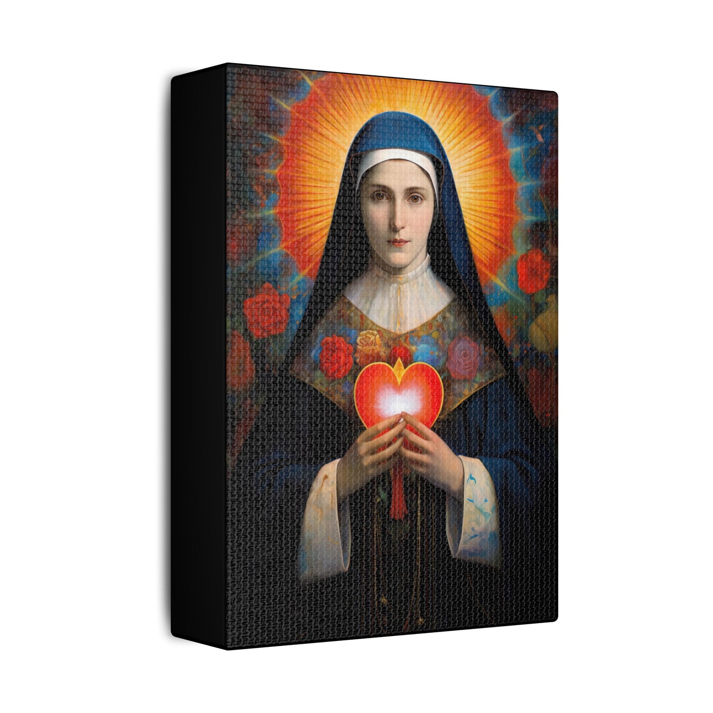 Saint Jane Frances de Chantal Canvas Print - Multiple Sizes - Catholic Home art - Museum Wrapped Canvas - Sanctified Souls Print
