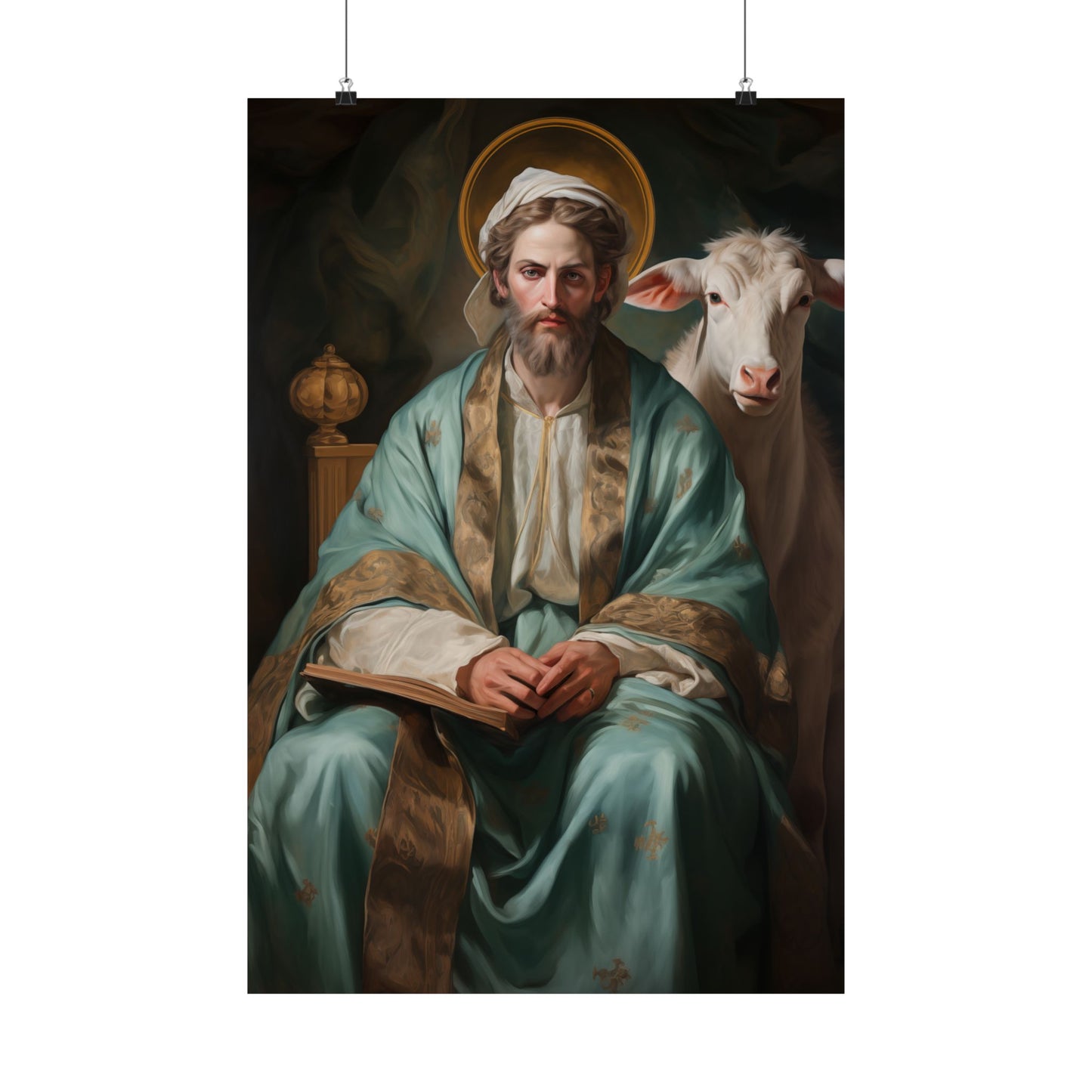 Saint Luke the Evangelist - Sanctified Souls Print - Multiple Sizes - Premium Matte Vertical Posters