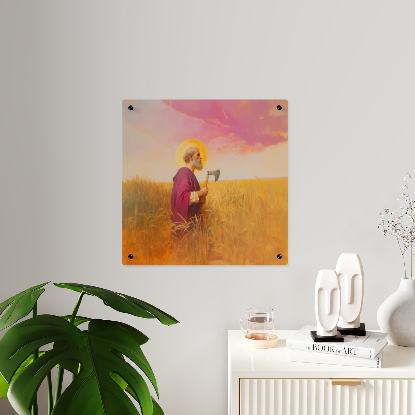 Saint Matthias Wall Art Panel - Ready to Hang Acrylic Print - Catholic Saint Art - Patron Saint Print - No Frame needed