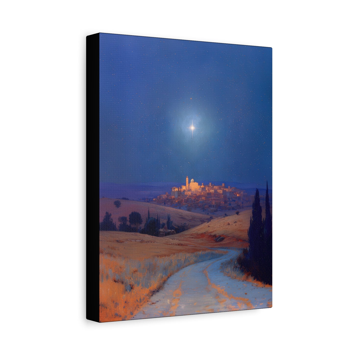 Bethlehem Wrapped in the Light of His Coming - Gallery Wrapped Canvas - Print - Religious Art for your Home - Catholic