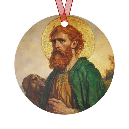 Saint Andrew the Scot Day Metal Ornament - Religious Holiday Christmas Keepsake - Religious Catholic Tree Ornament - Holiday Art Piece