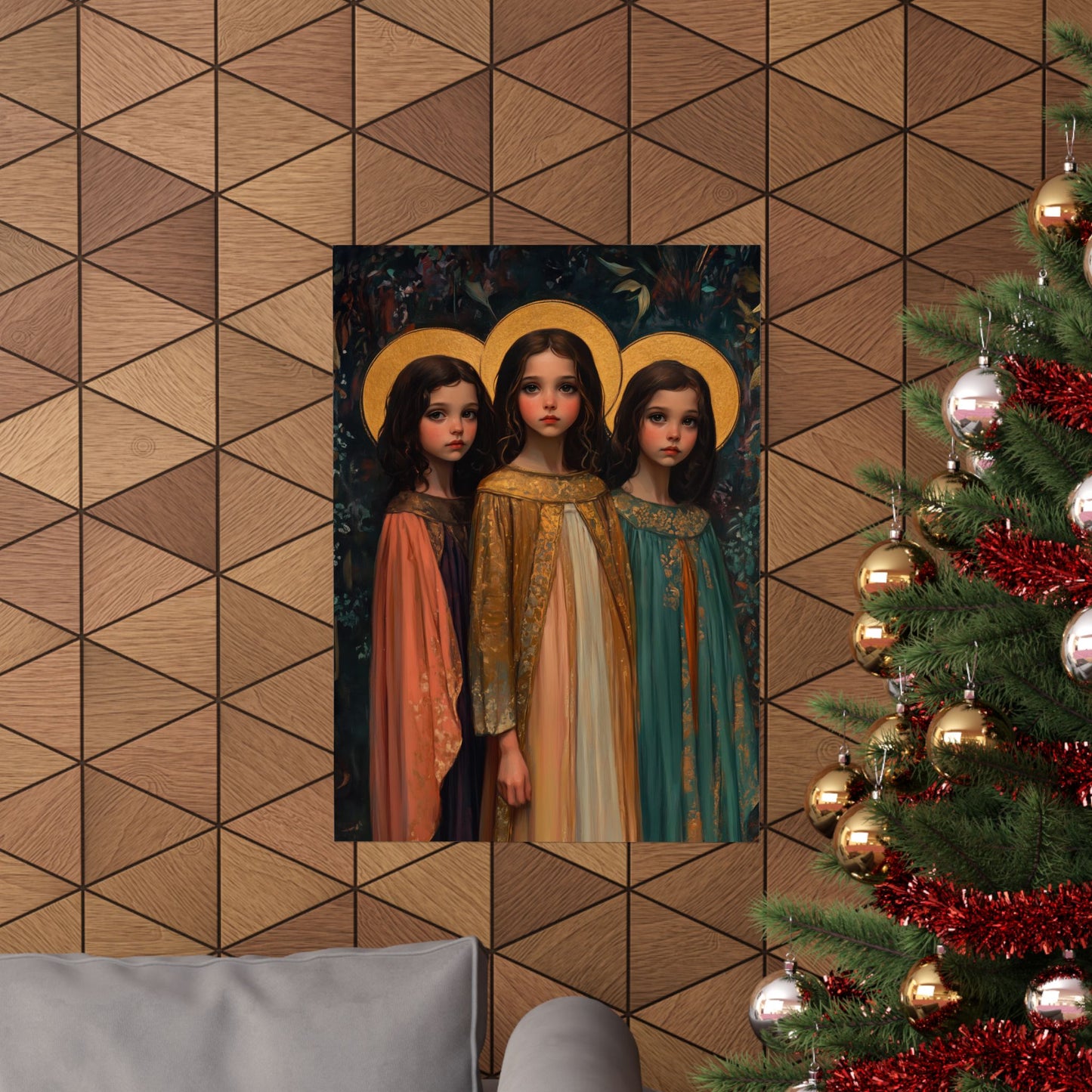 Saints Faith, Hope and Charity - Sanctified Souls Print - Multiple Sizes - Premium Matte Vertical Posters - Sister Saints