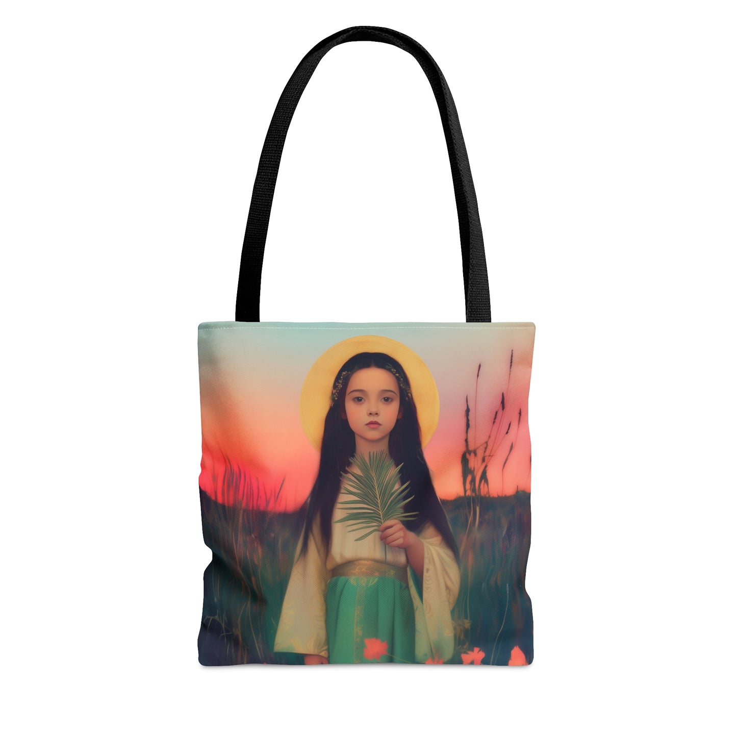 Saint Charity - Tote Bag - Large Medium Small Faith Art Bag - Bible Study Faith Purse - Double Sided Prayer Tote - Catholic Saint