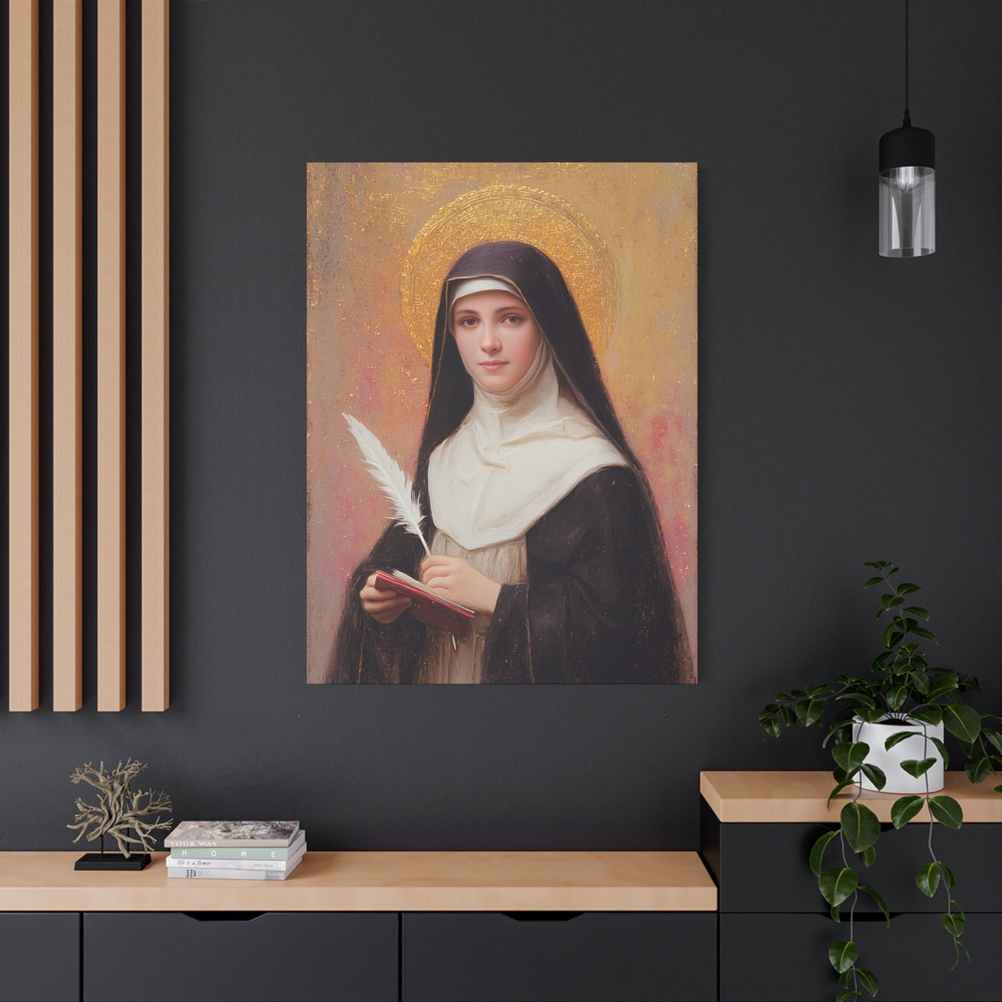 Saint Mechtildis / Mechtide of Hefta / Mechthild of Hackeborn - Gallery Wrapped Canvas - Print - Religious Art for your Home - Catholic Art