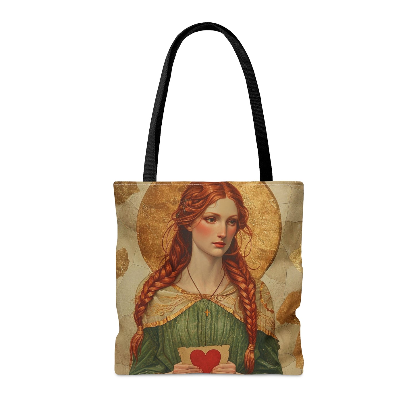 Saint Dwynwen Tote Bag - Three sizes - Large Medium Small Faith Art Bag - Catholic purse - Double Sided - Patron Saint Art