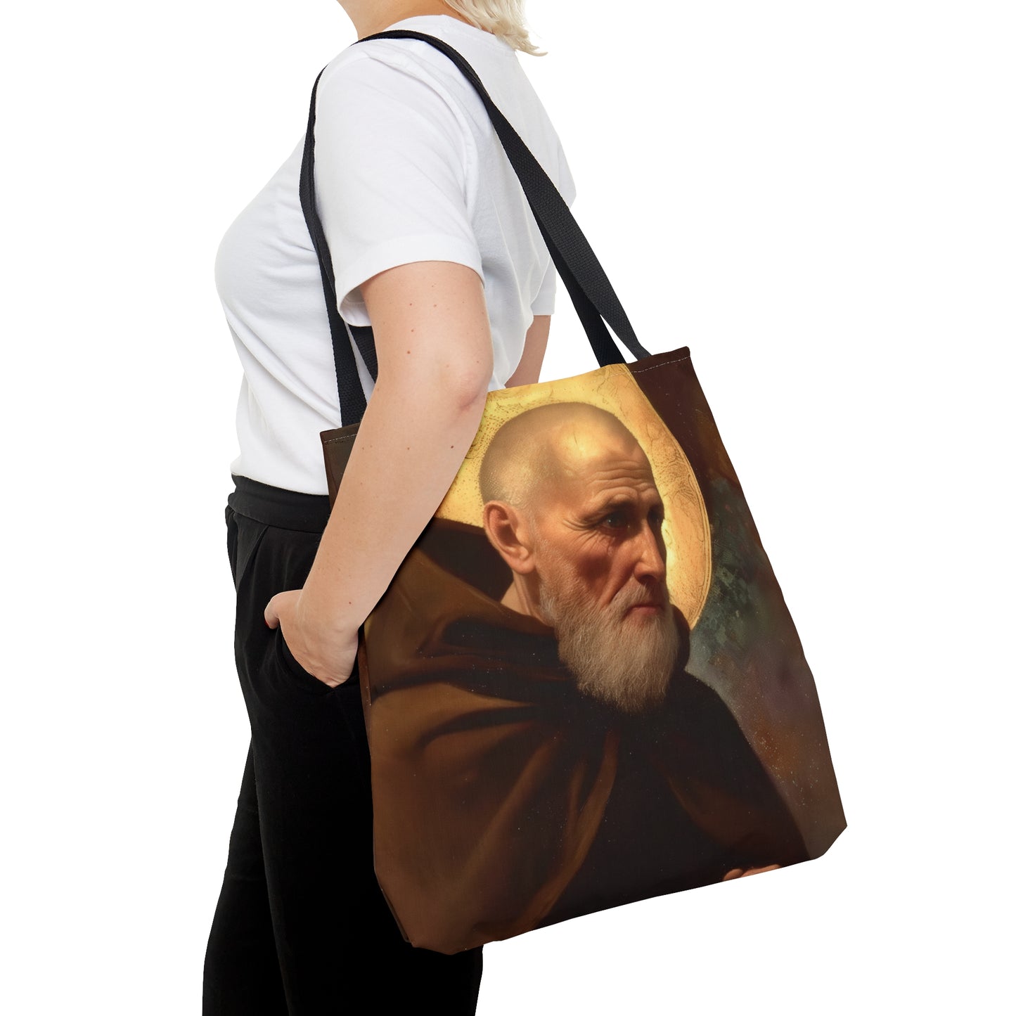 Saint Ignatius of Laconi - Tote Bag - Large Medium Small Faith Art Bag - Catholic Faith Purse