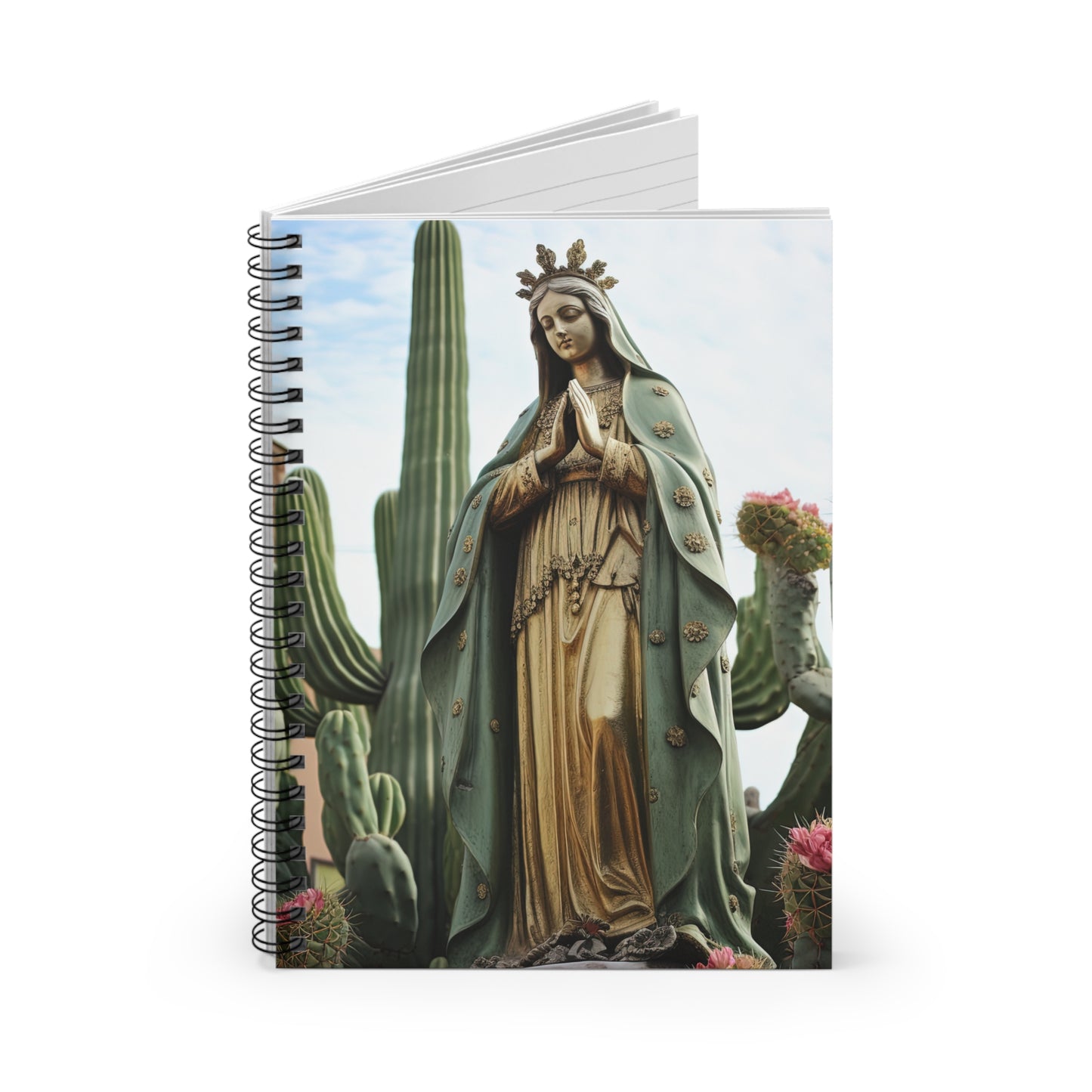 Our Lady of Guadalupe Journal - Sanctified Souls Art - Religious Based Notebook - Spiral Notebook - Ruled Line