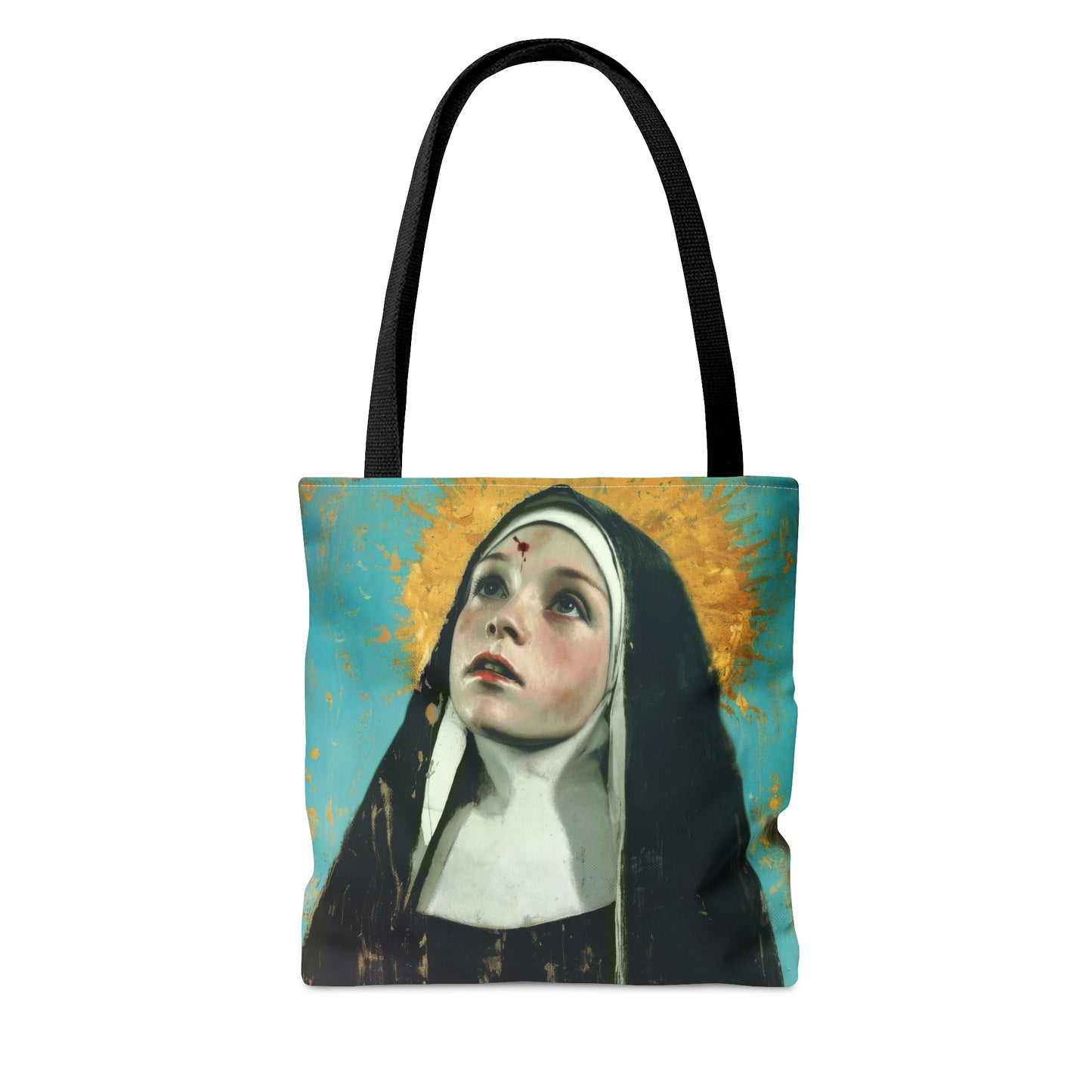 Saint Rita of Cascia Tote Bag - Large Medium Small Faith Art Bag - Catholic Faith Purse - Double Sided - Religious Art Purse