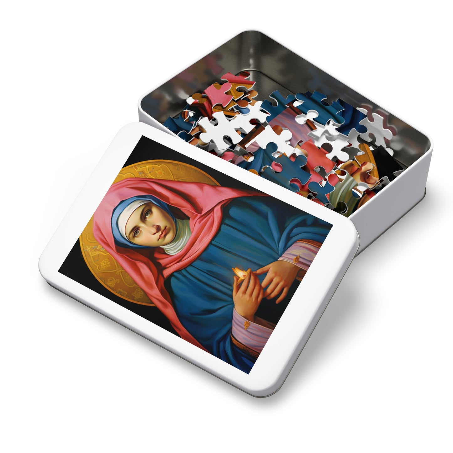 Saint Bernadette - Puzzle and Keepsake Tin - Religious Jigsaw Puzzle (30, 110, 252, 500,1000-Piece) - Religious Puzzle