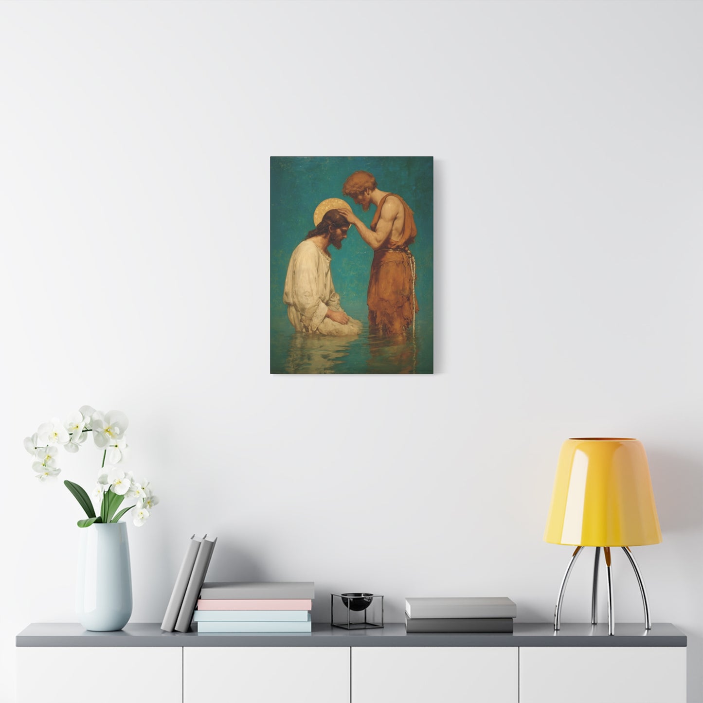 Saint John the Baptist, The Prophet and the Promise - Museum Wrapped Canvas - Print - Religious Art for your Home - Christian print