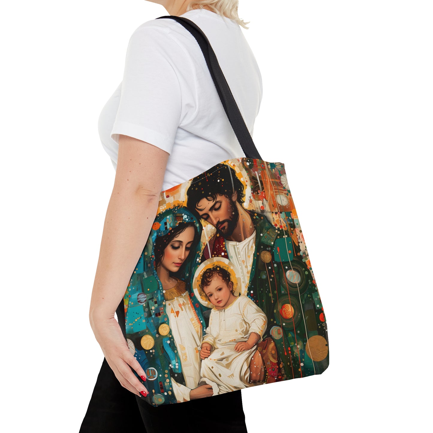 Eternal Light - The Holy Family Tote Bag - Purse - Three sizes - Large Medium Small Faith Art Bag - Catholic purse - Double Sided