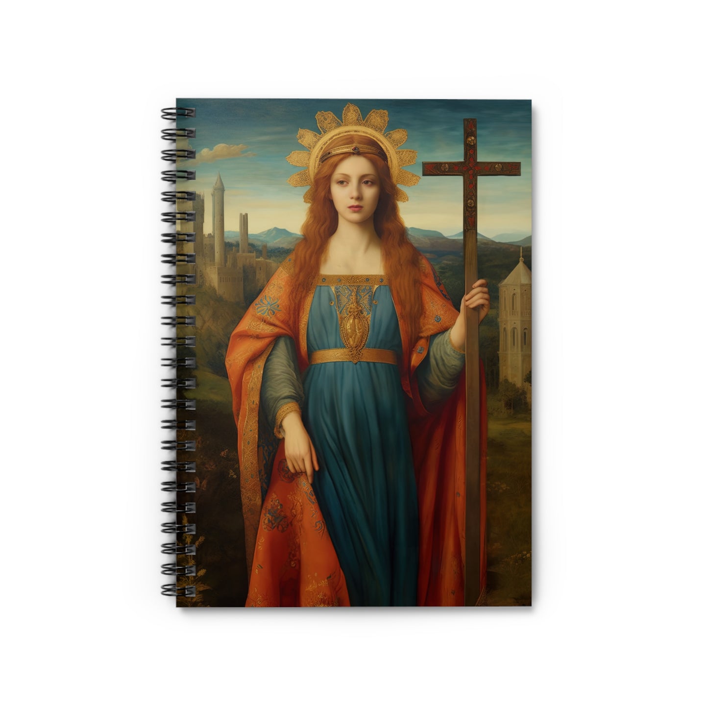 Saint Helena Journal - Sanctified Souls Art - Religious Based Notebook - Spiral Notebook - Ruled Line