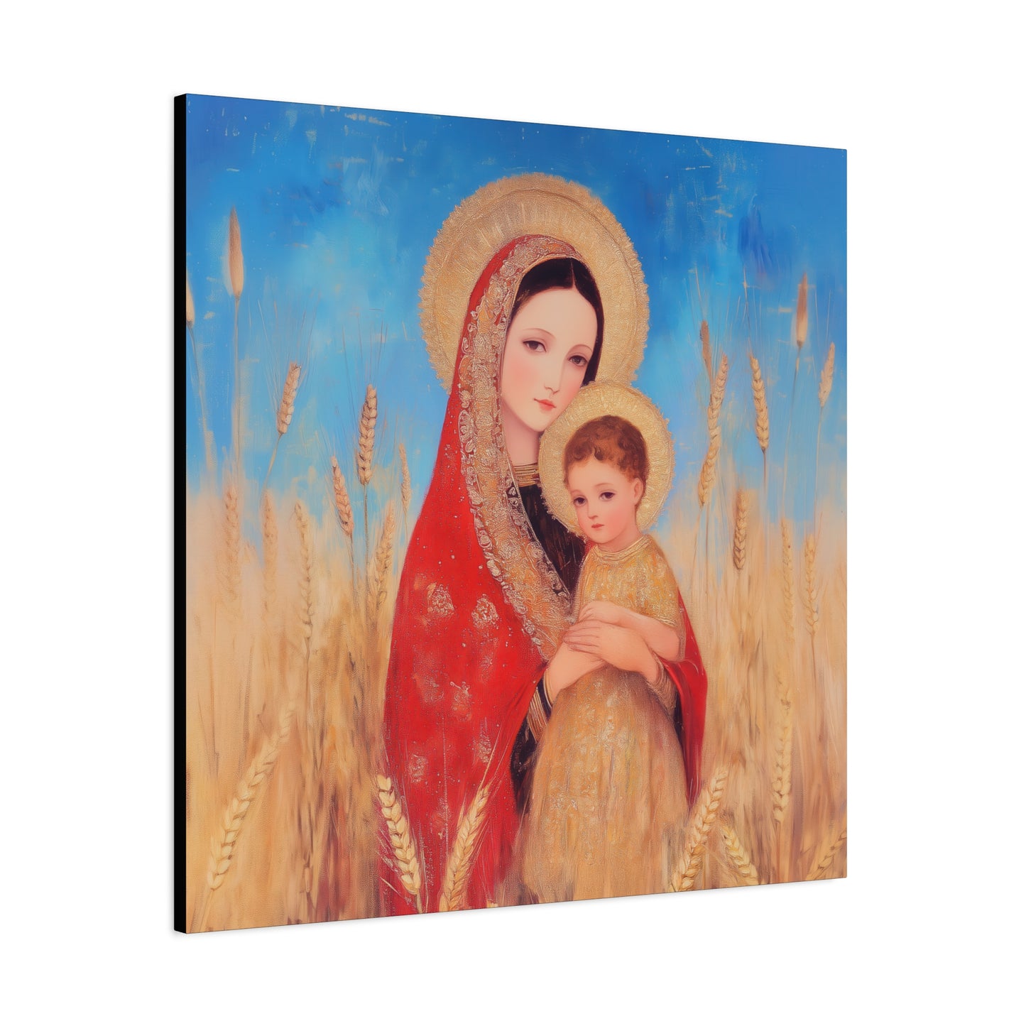 Our Lady of the Harvest  - Multiple Sizes - Catholic Home art - Museum Wrapped Canvas - Sanctified Souls Print