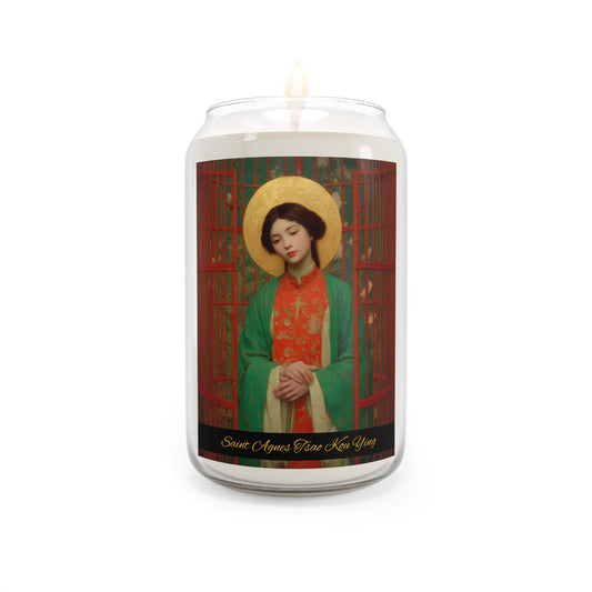 Saint Agnes Tsao Kou Ying - Scented Prayer Candle, 13.75oz -  Candle - Catholic Art - prayer room Scented Candle - Religious Saint