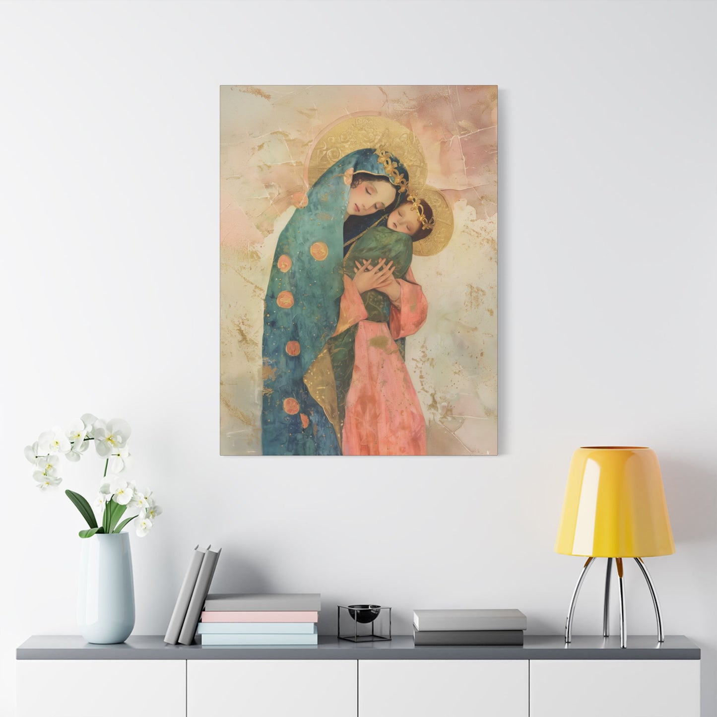 The Sweet Advocate of Souls - Mary, Help of Christians -  Museum Wrapped Canvas Print - Multiple Sizes - Catholic Home art Matte Canvas