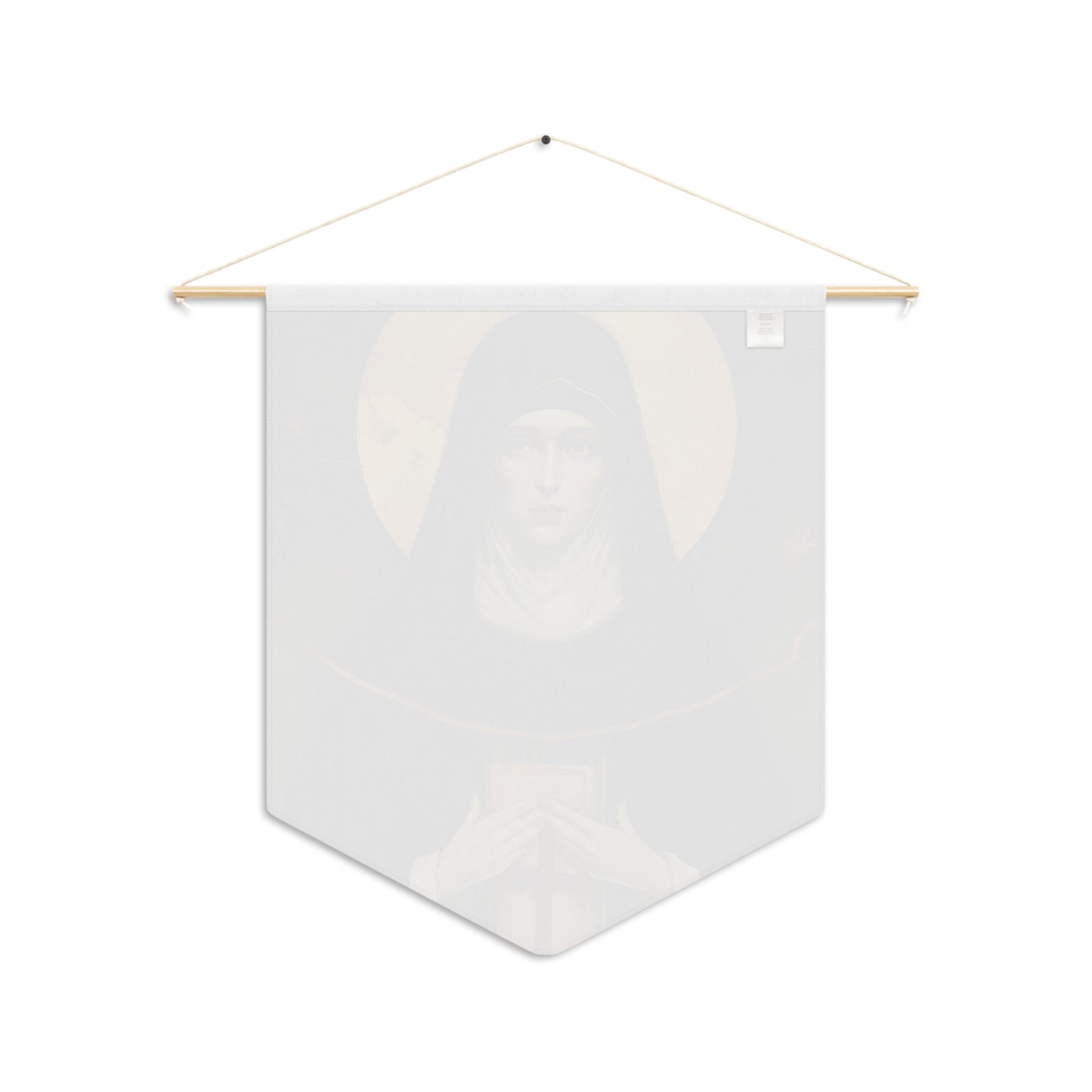 Saint Scholastica Wall Banner / Wall Hanging - Prayer room art - Catholic Home Art - Large Saint Art for your home - 18" x 21"