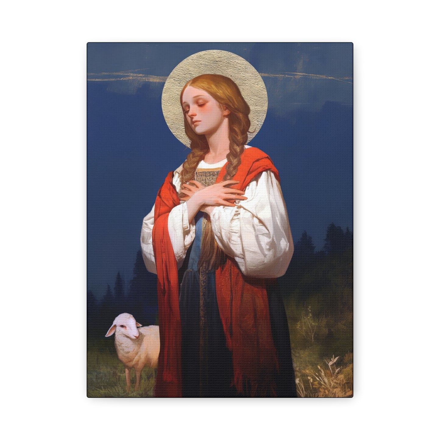 Saint Genevieve - Gallery Wrapped Canvas - Print - Religious Art for your Home - Catholic Art