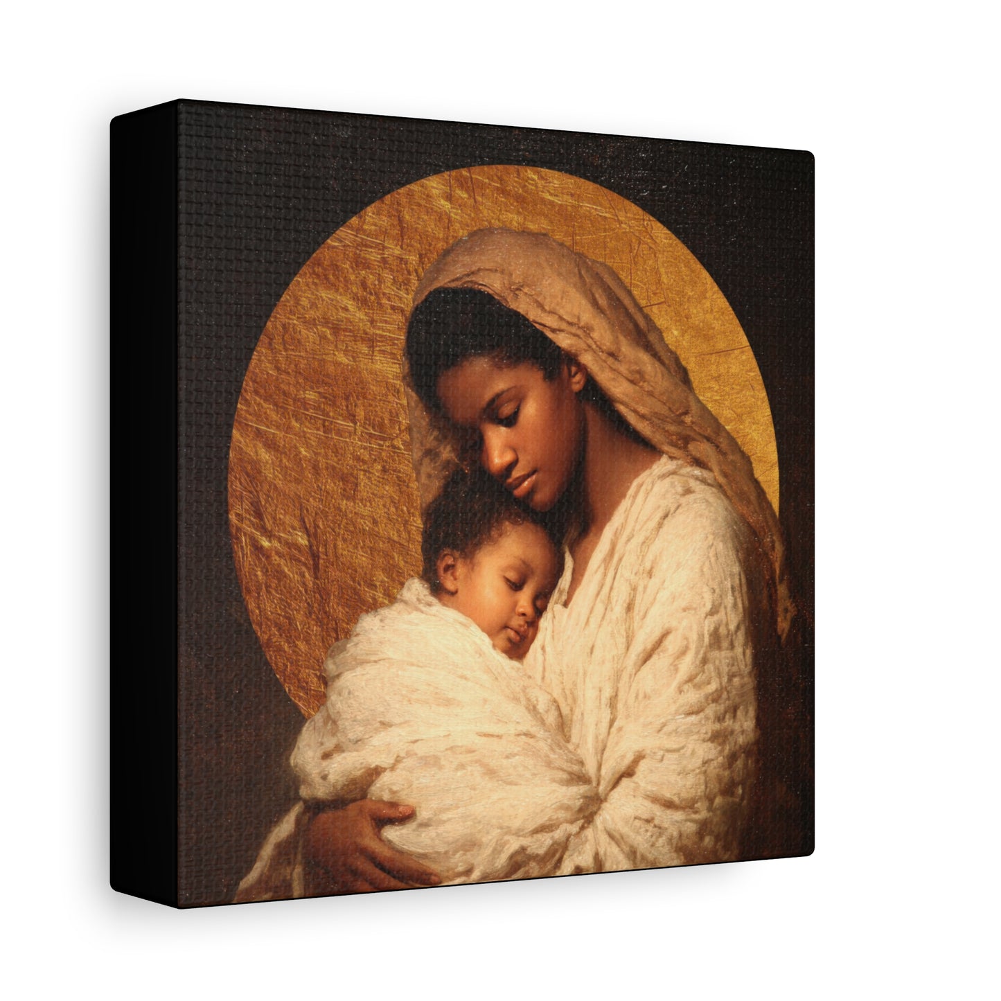 Our Lady of the Manger - Mother Mary and the Christ Child - Gallery Wrapped Canvas - Print - Religious Art for your Home - Catholic