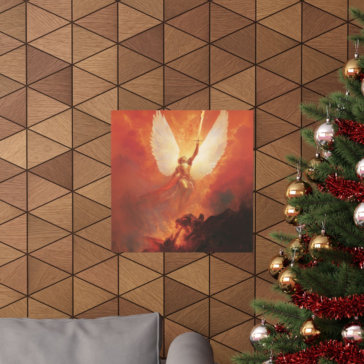 Saint Michael the Archangel - Sanctified Souls Print - Multiple Sizes - Premium Matte Vertical Posters - Angel Artwork