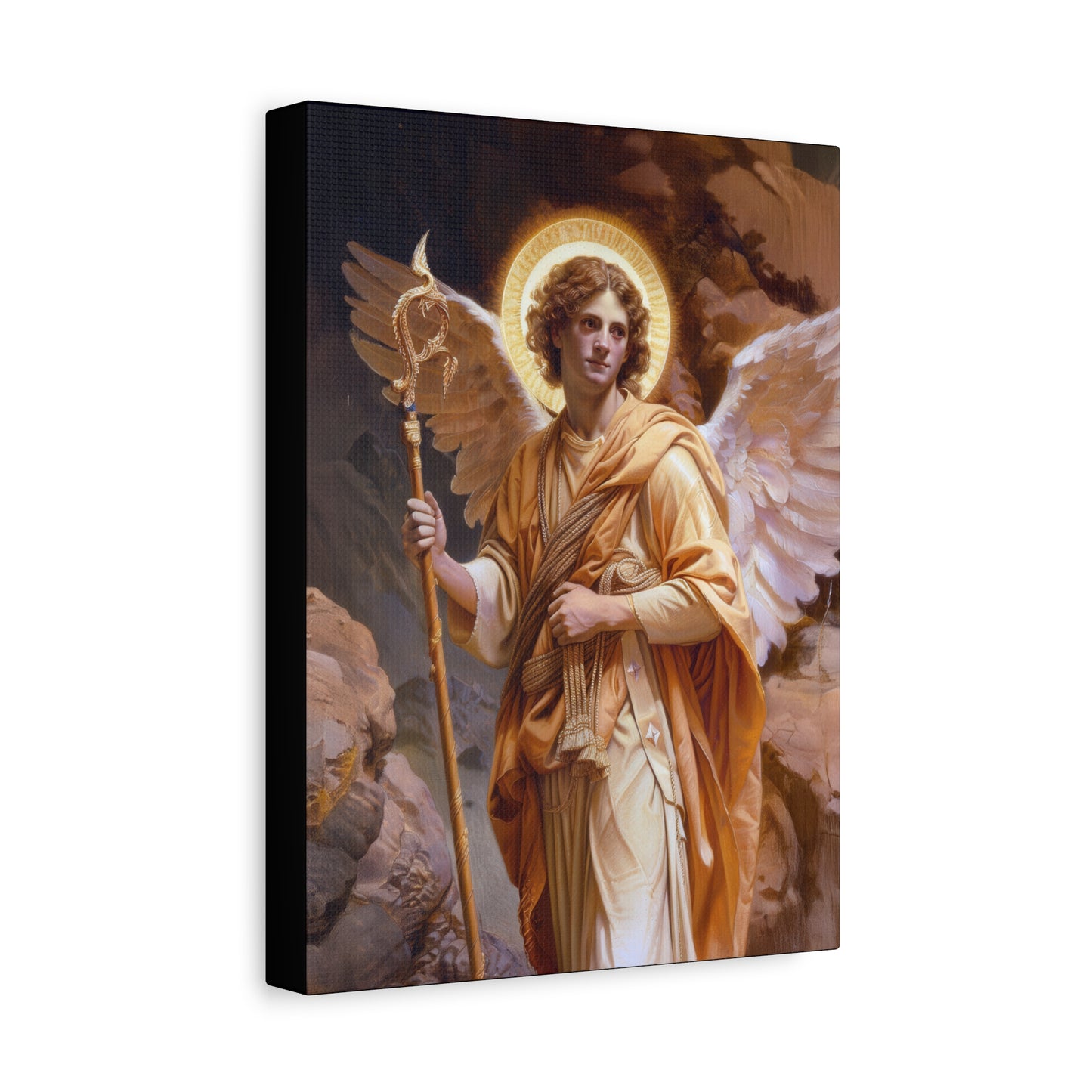 Saint Raphael the Archangel - Gallery Wrapped Canvas - Print - Religious Art for your Home - Catholic