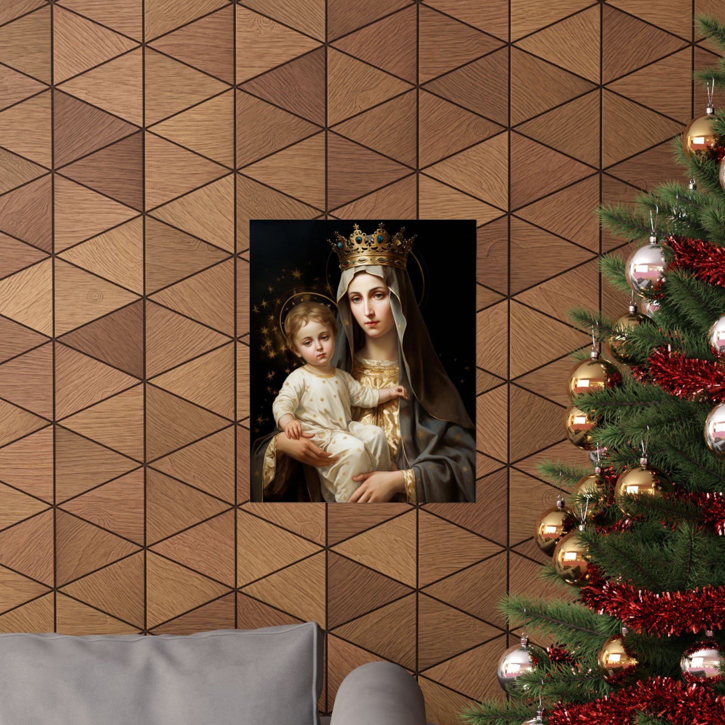 Our Lady of Mount Carmel - Sanctified Souls Print - Multiple Sizes - Premium Matte Vertical Posters