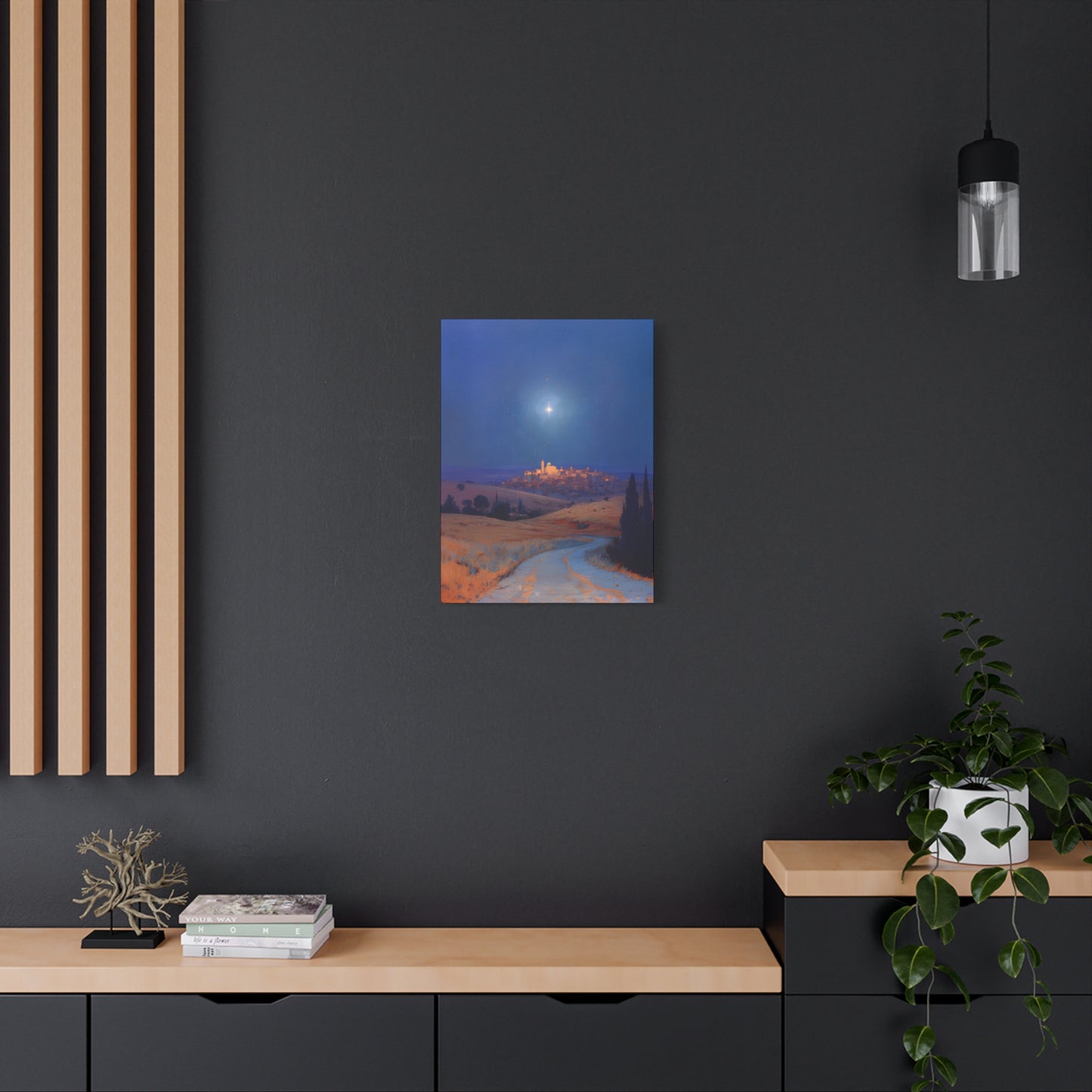 Bethlehem Wrapped in the Light of His Coming - Gallery Wrapped Canvas - Print - Religious Art for your Home - Catholic