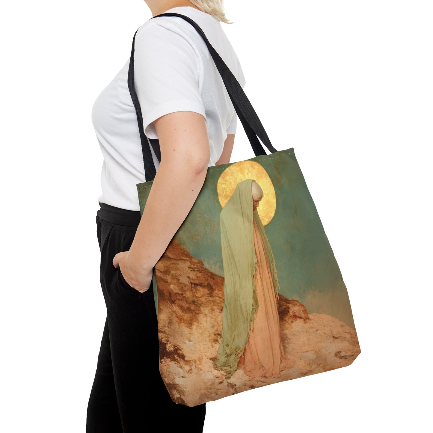 Saint Melania the Elder - Desert Mother - Tote Bag - Large Medium Small Faith Art Bag - Catholic Faith Purse
