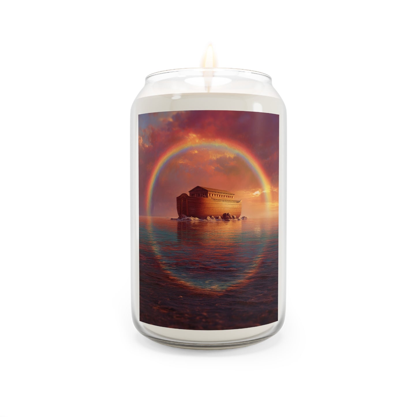 Sheltered Beneath the Covenant Sky - Noah's Ark - Scented Prayer Candle, 13.75oz - Tall Size - Religious Prayer Candle - Catholic Saint