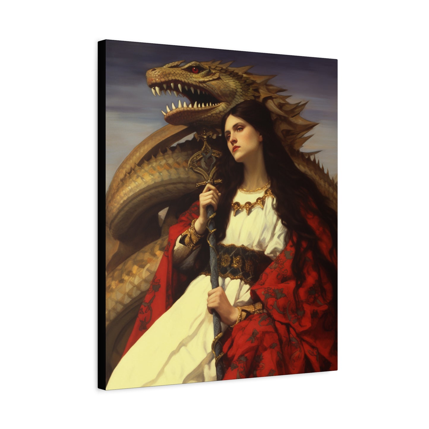 Saint Martha of Bethany Canvas Print - Multiple Sizes - Catholic Home art - Museum Wrapped Canvas - Sanctified Souls Print