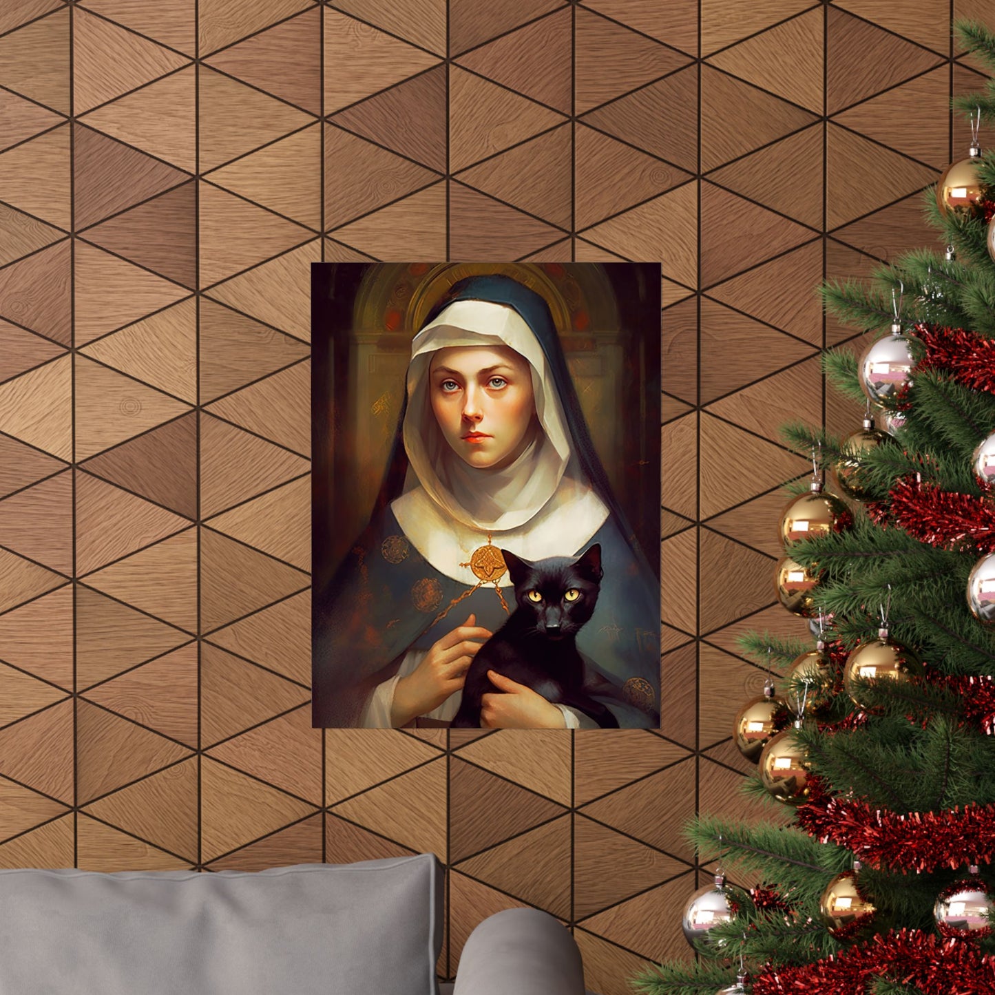 Saint Gertrude - Sanctified Souls Print - Multiple Sizes - Premium Matte Vertical Posters