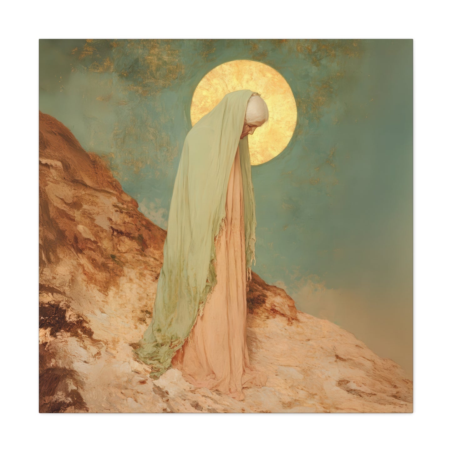 Saint Melania the Elder - Desert Mother - Gallery Wrapped Canvas - Print - Religious Art for your Home - Catholic Art Print