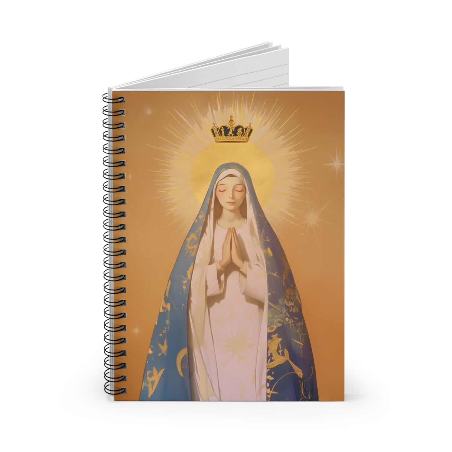 Eternal Glory : Mary's Coronation in Heaven - Sanctified Souls Art - Religious - Spiral Notebook - Ruled Line - Catholic Religious art