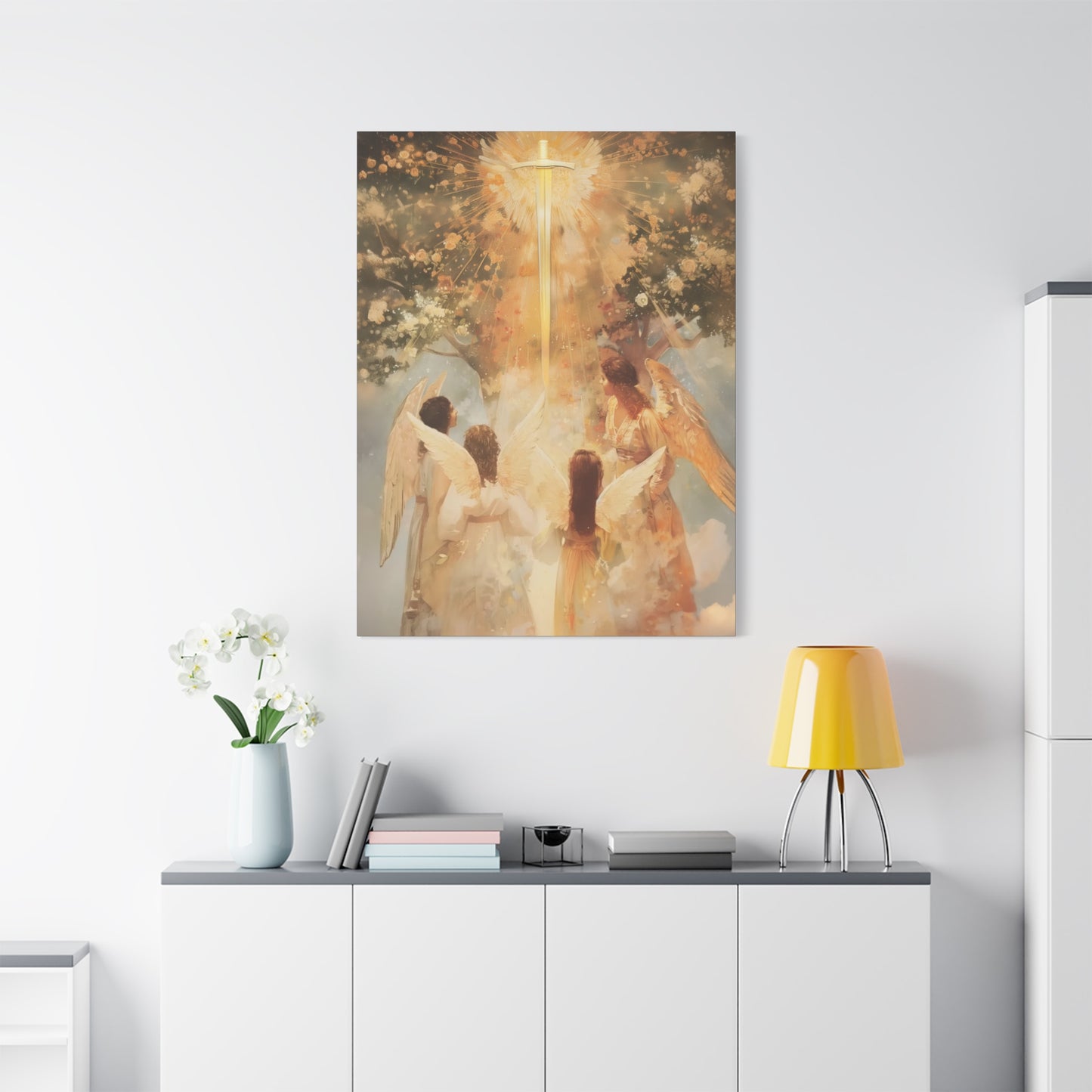 The Watchers of the First Dawn - Guardians of Eden - Gallery Wrapped Canvas - Print - Religious Art for your Home - Catholic Art