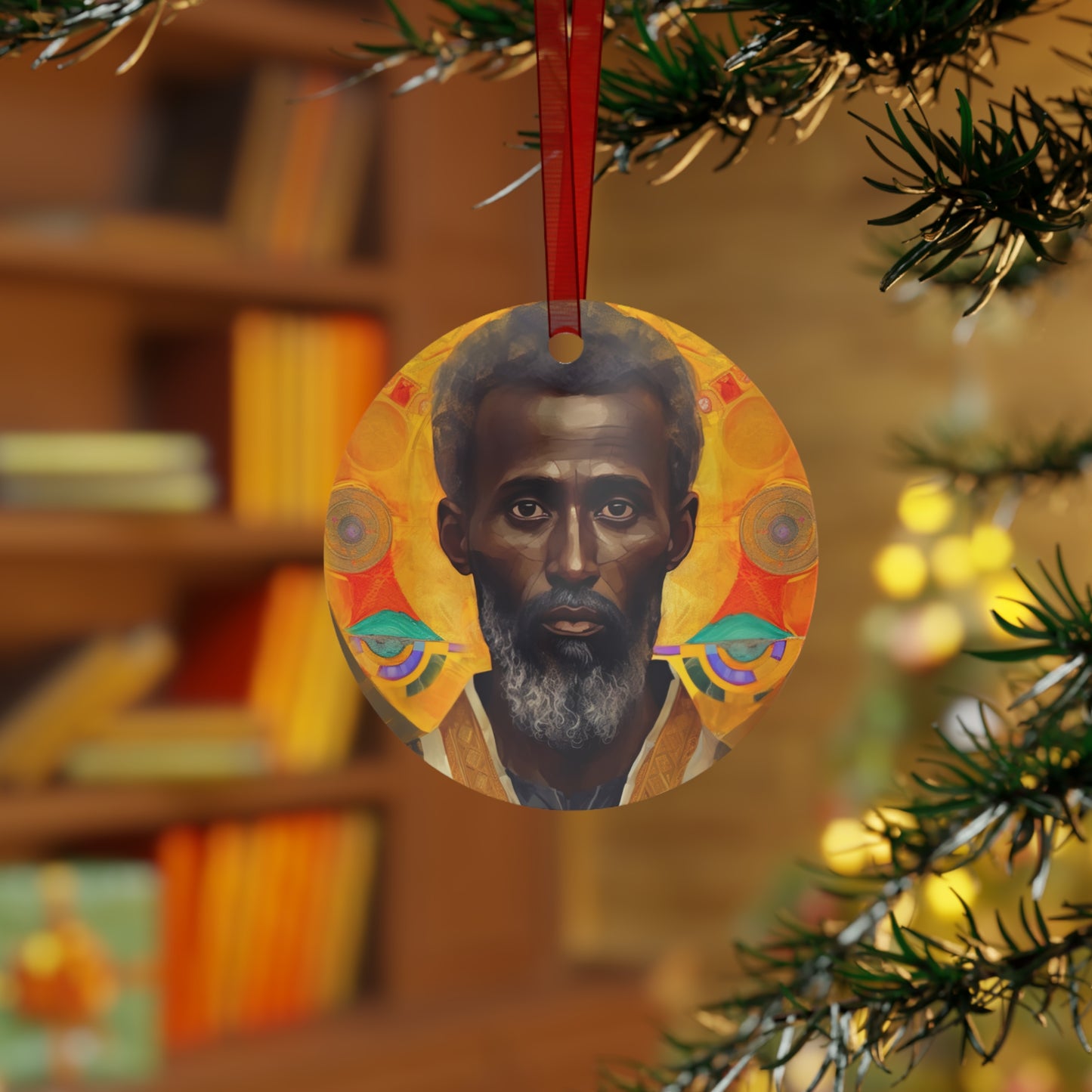 Saint Frumentius - Religious Holiday Christmas Ornament and Keepsake - Double sided Keepsake Religious Ornament